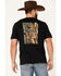 Cody James Men's Black Grudge Flag Back Graphic Short Sleeve T-Shirt , Black, hi-res