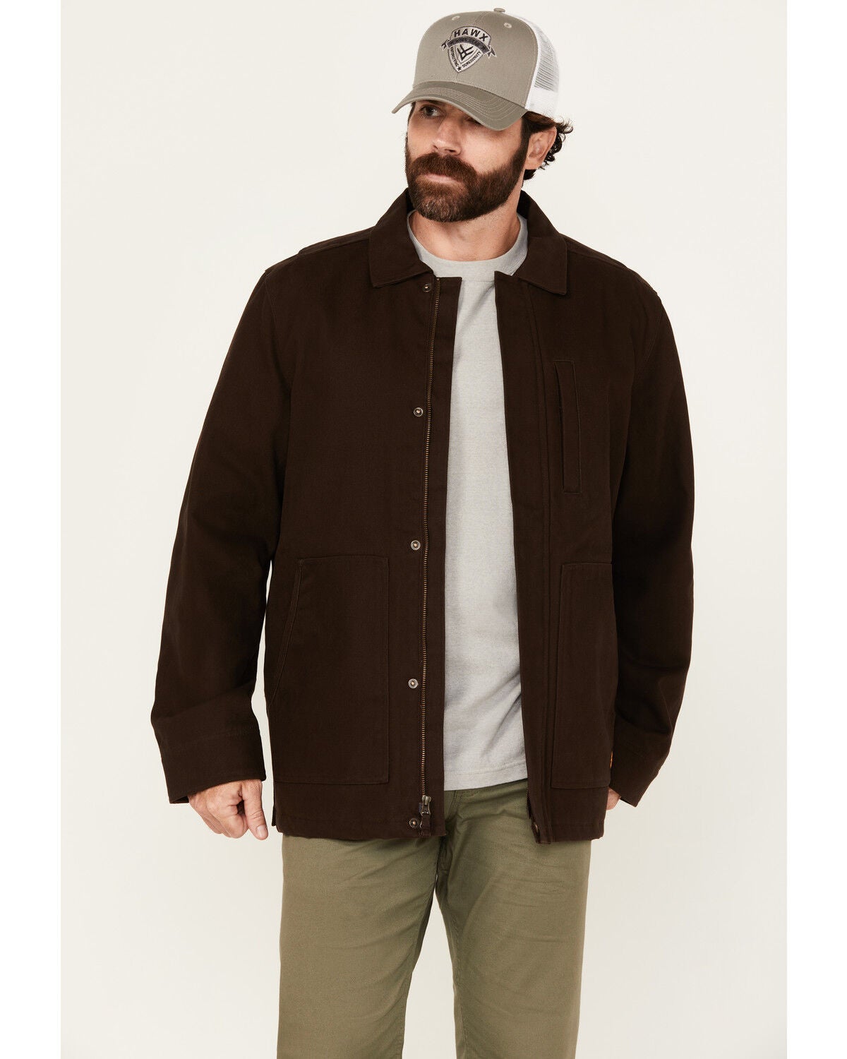 Hawx Men's Winnemac Insulated Car Jacket, Brown, hi-res