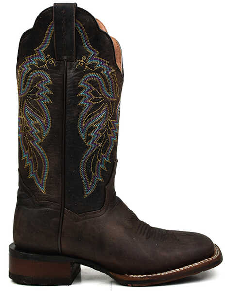 Image #2 - Dan Post Women's Performance Western Boots - Broad Square Toe , Chocolate, hi-res
