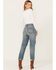Image #3 - Ariat Women's Medium Wash Ultra High Rise Tomboy Relaxed Straight Jeans, Medium Wash, hi-res