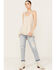 Image #1 - Angie Women's Ruffle Hem Tank Top, Ivory, hi-res