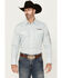 Image #2 - Wrangler Men's Geo Print Logo Long Sleeve Snap Western Shirt, Grey, hi-res