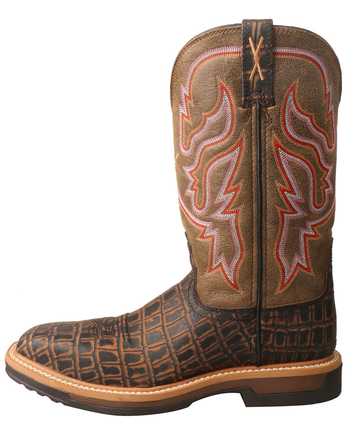 Image #2 - Twisted X Women's Lite Cowboy Caiman Print Western Work Boots - Composite Toe, , hi-res