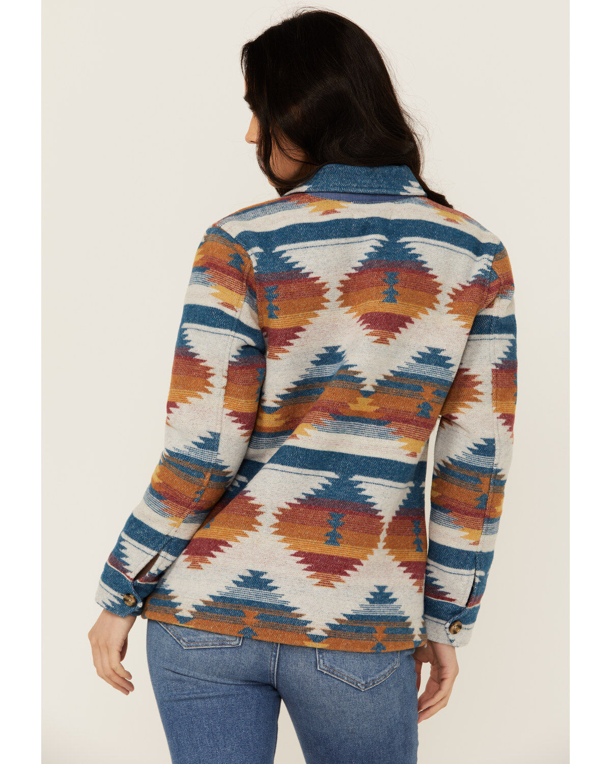 Image #4 - Idyllwind Women's Southwestern Print Shacket, Indigo, hi-res