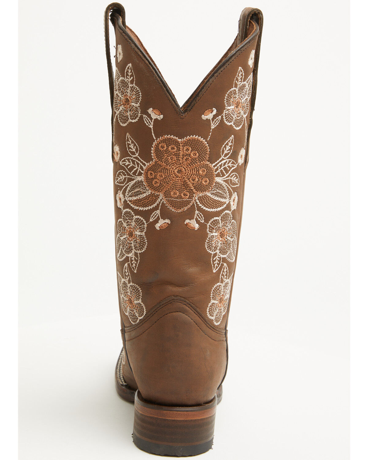 Image #5 - Circle G Women's Floral Embroidered Western Boots - Square Toe, Brown, hi-res