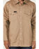 Image #3 - Forge Workwear Men's FR Solid Long Sleeve Snap Work Shirt, Khaki, hi-res