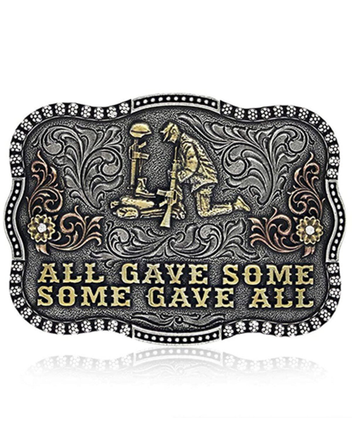 Image #1 - Montana Silversmiths Men's All Gave Some Remembrance Buckle, Bronze, hi-res