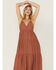 Wishlist Women's Chambray Tiered Maxi Dress, Camel, hi-res