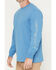 Image #3 - Carhartt Men's Loose Fit Heavyweight Long Sleeve Logo Graphic Work T-Shirt, Blue, hi-res