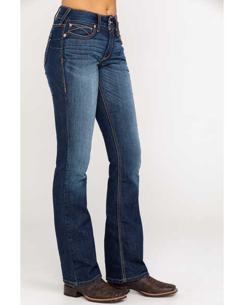 Ariat Women's R.E.A.L. Perfect Rise Stretch Rosa Bootcut Jeans, Blue