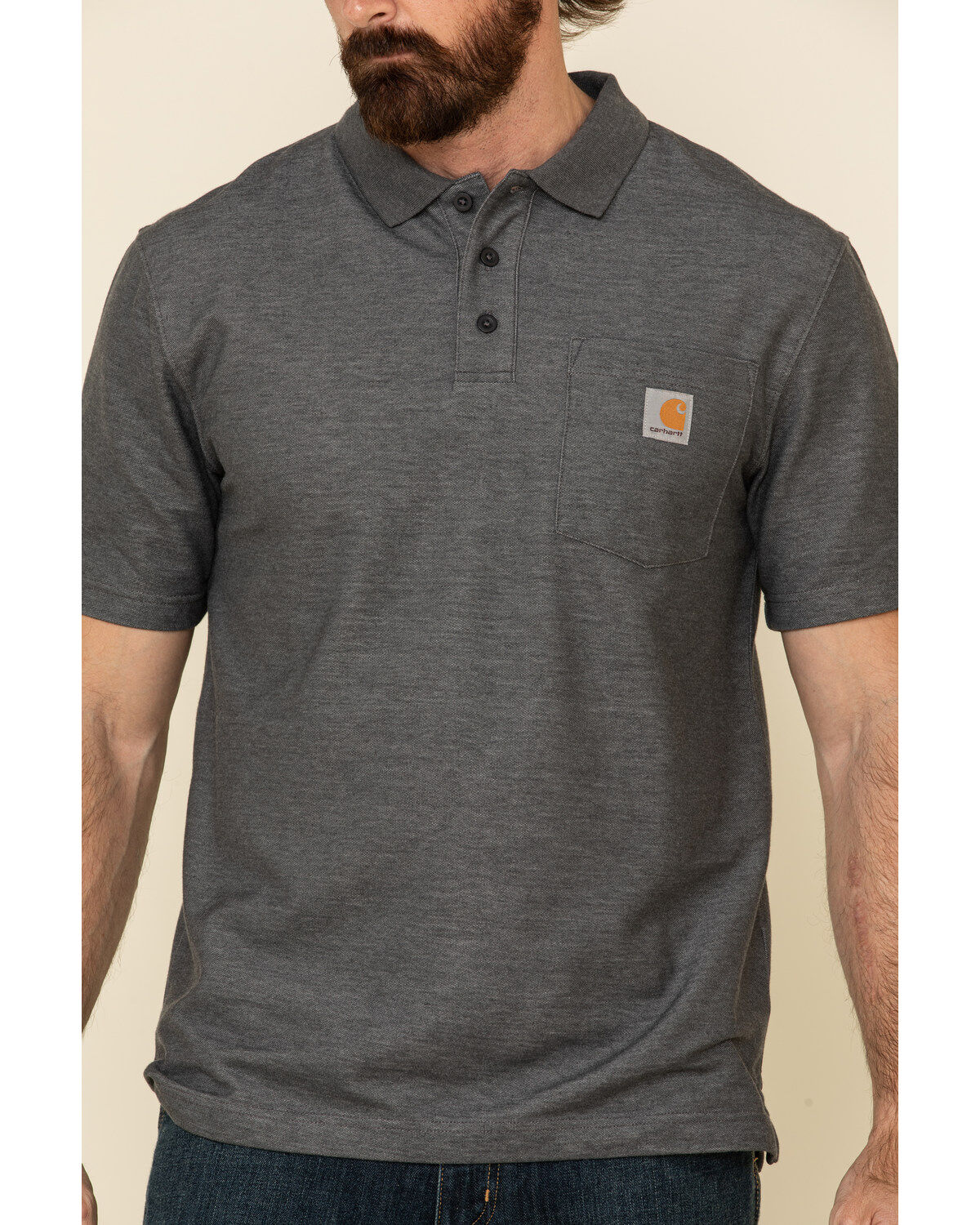 carhartt men's contractors work pocket polo