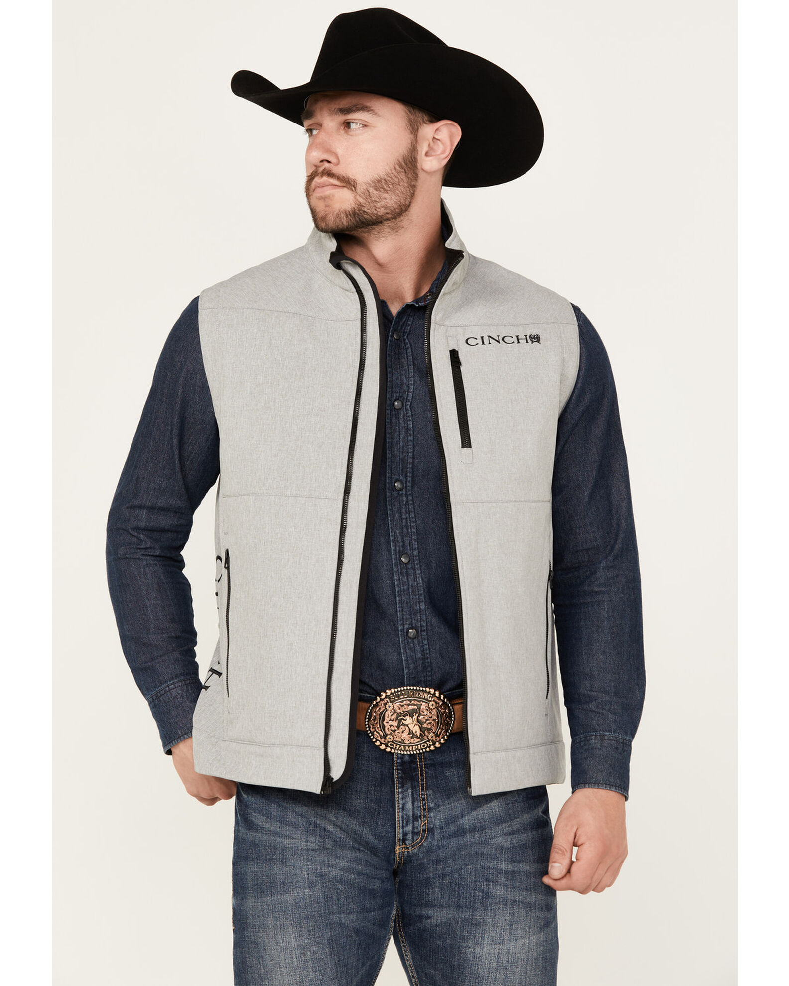 Cinch men's bonded softshell vest store