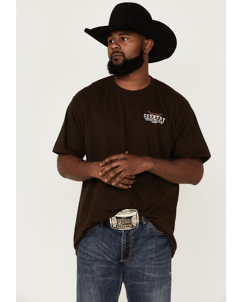 Cowboy Hardware Men's Country American Way Of Life Graphic T-Shirt , Brown, hi-res