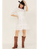 Image #2 - Maia Bergman Women's Vera Eyelet Lace Long Sleeve Mini Dress, White, hi-res