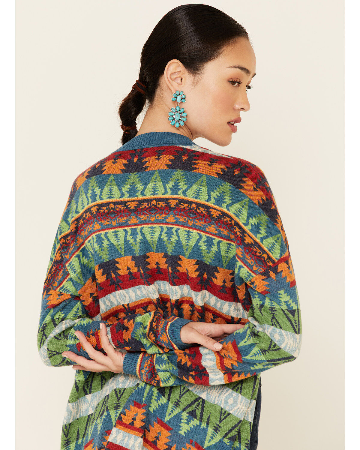 Image #5 - Tasha Polizzi Women's Southwestern Print Cardigan, Blue, hi-res