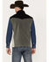 Hooey Men's Color Block Fleece Vest, Charcoal, hi-res