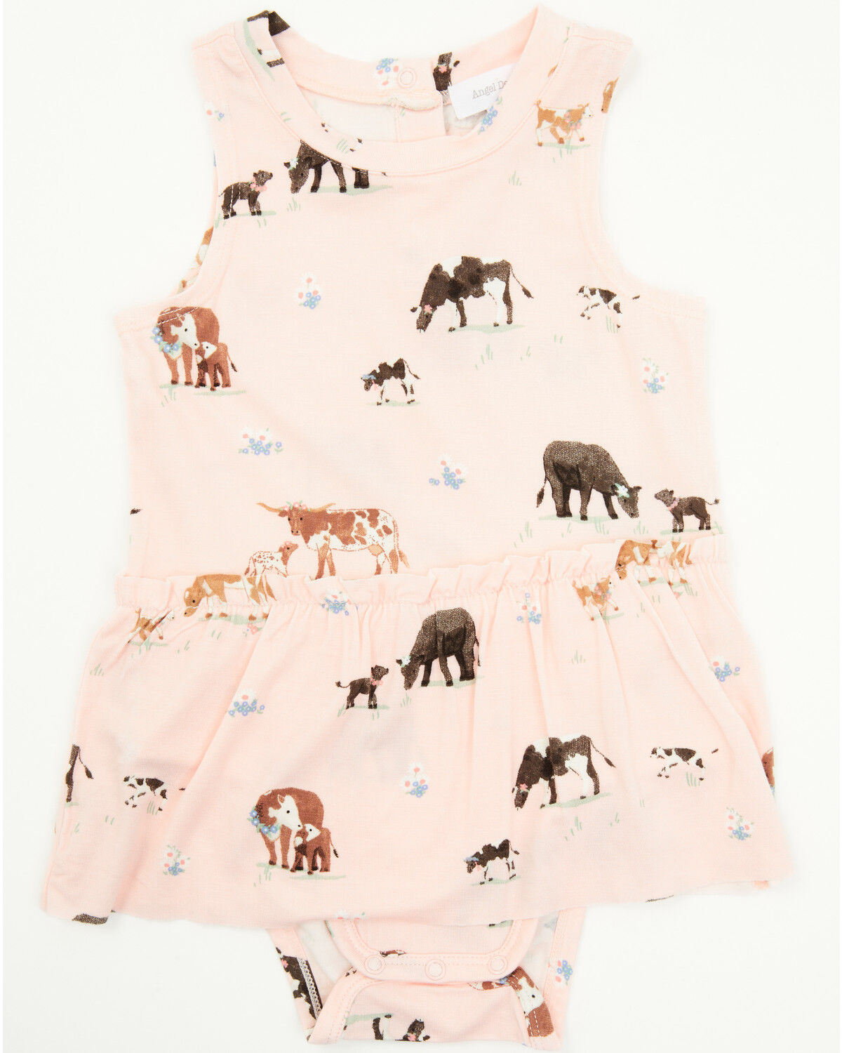Image #1 - Angel Dear Infant Girls' Families Onesie with Skirt, Pink, hi-res