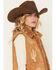 Image #2 - Blue B Women's Embroidered Faux Fur Vest, Camel, hi-res