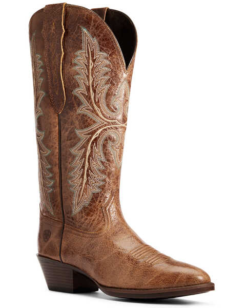 Image #1 - Ariat Women's Heritage Elastic Calf Western Performance Boots - Round Toe, , hi-res