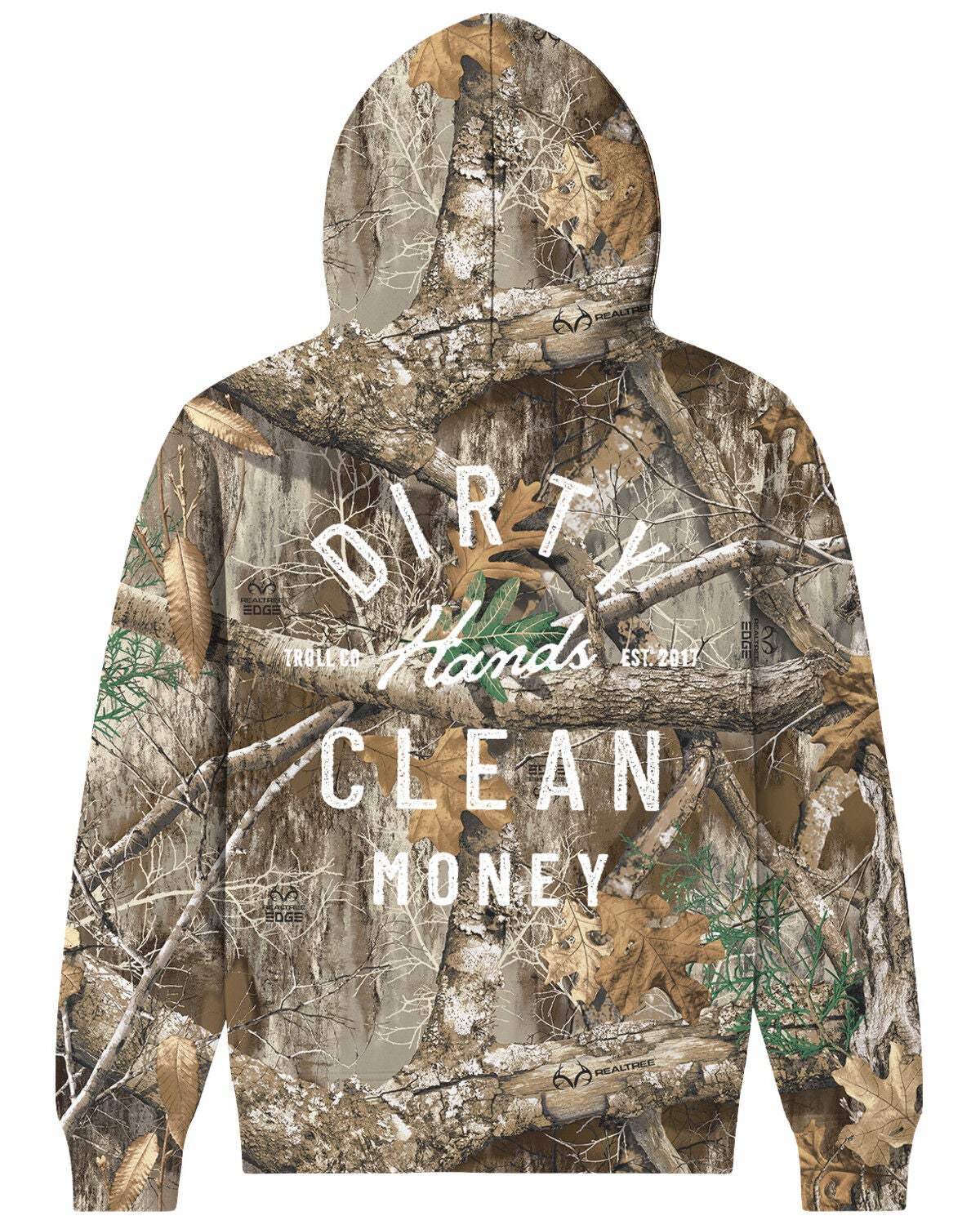 Troll Co Women's Juno Dirty Hands Clean Money Camo Print Hoodie, Camouflage, hi-res