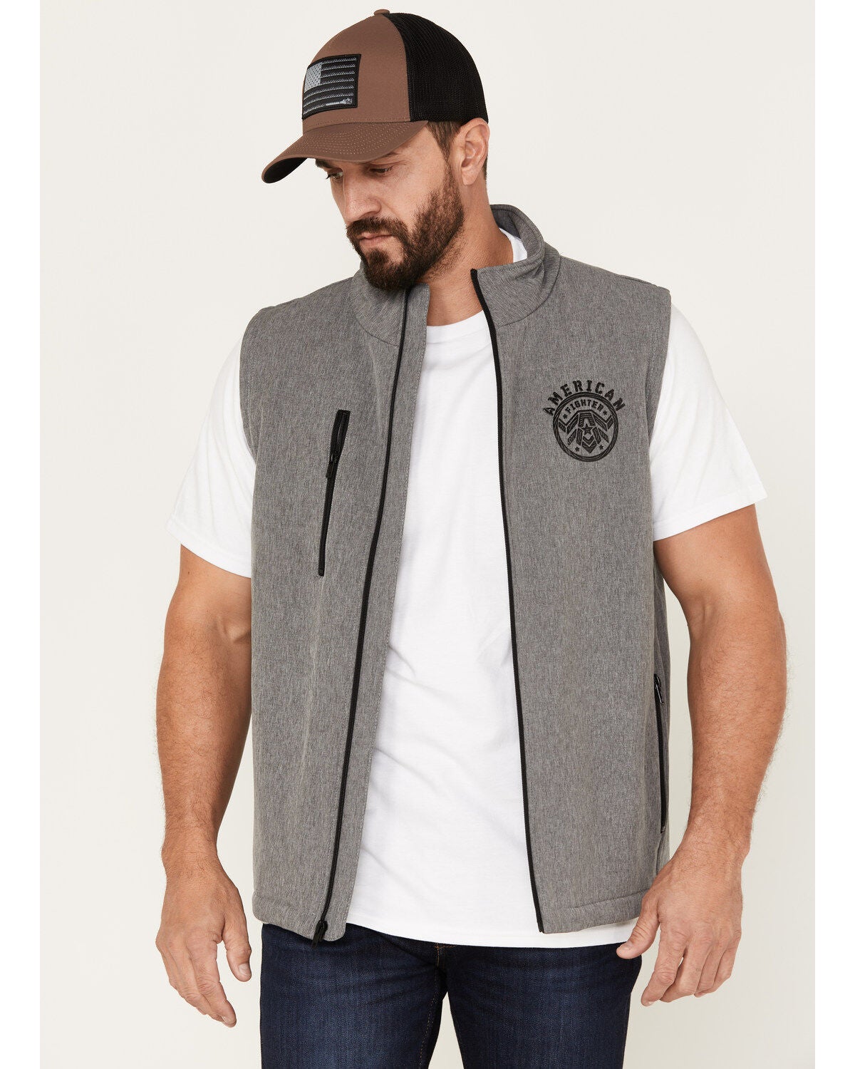 American Fighter Men's Kendleton Vest, Charcoal, hi-res