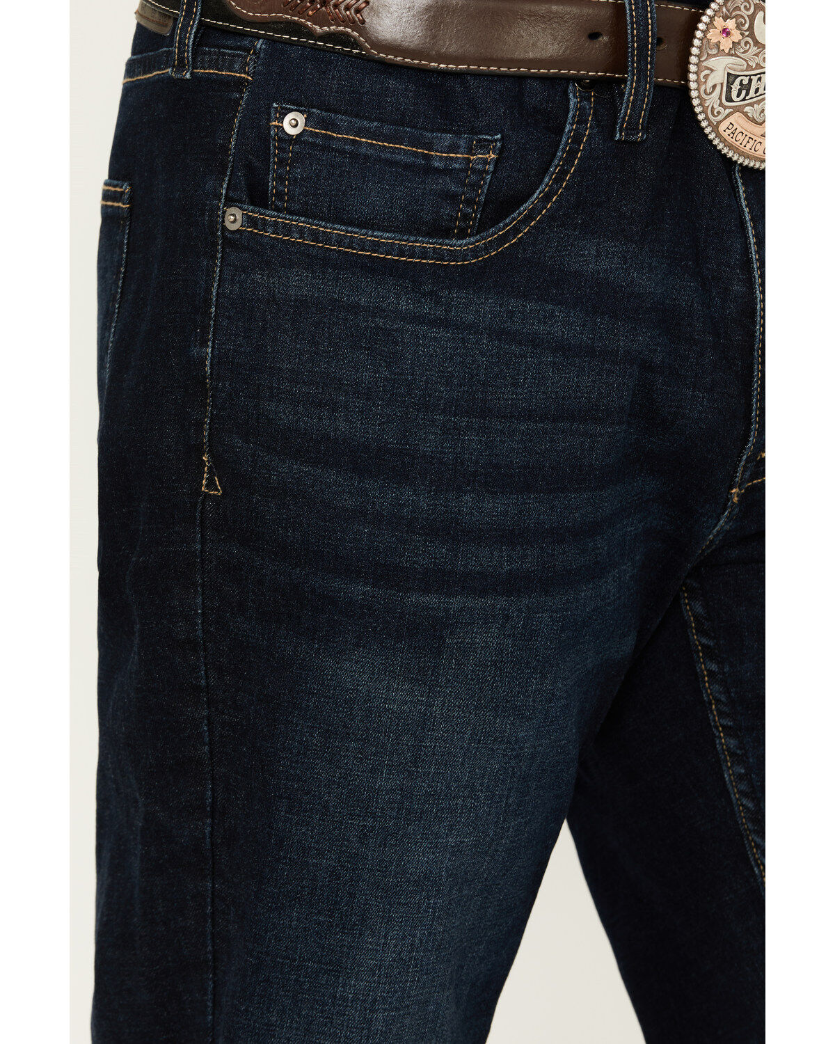 Image #2 - DEVIL-DOG Dungarees Men's Durham Dark Wash Athletic Fit Performance Stretch Denim Jeans, Dark Wash, hi-res