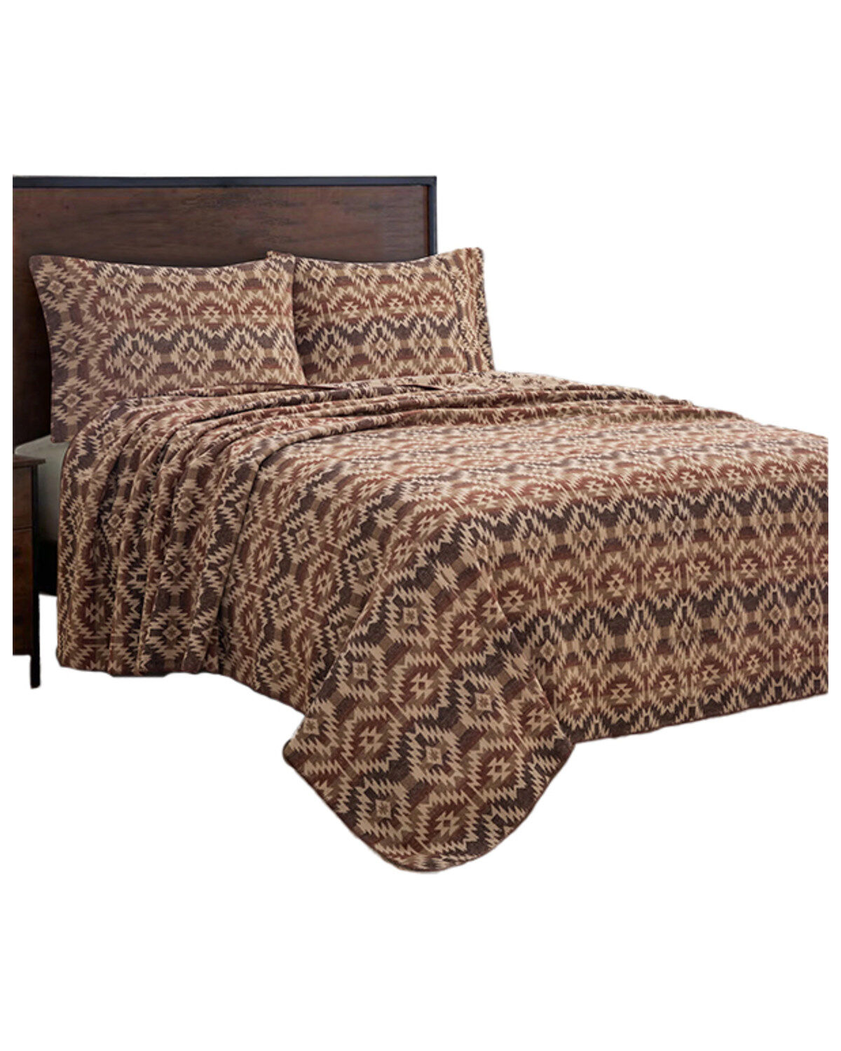 Image #1 - HiEnd Accents Mesa Wool Blend King Size Blanket Set - 3 Piece, Multi, hi-res