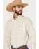 Image #2 - Cinch Men's Plaid Print Long Sleeve Button-Down Western Shirt, Oatmeal, hi-res