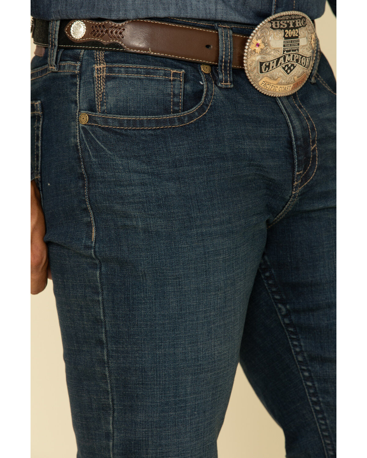 Image #4 - Cody James Men's Saguaro Dark Wash Stretch Slim Bootcut Jeans, , hi-res