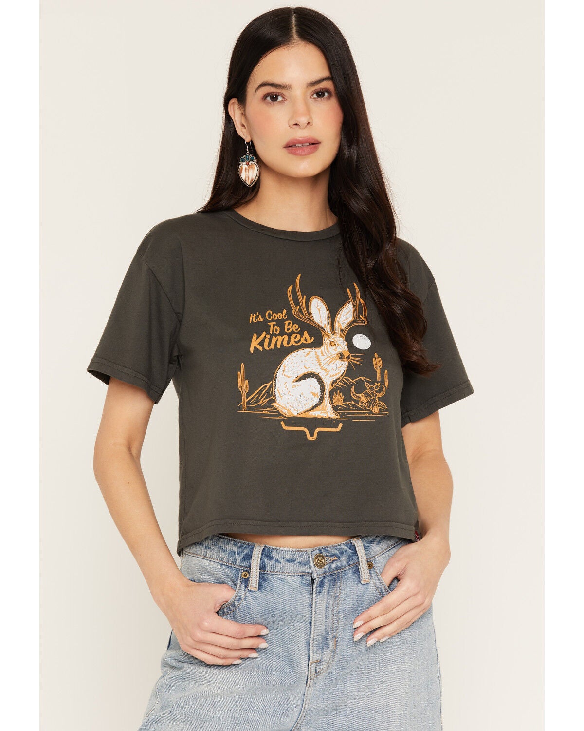 Kimes Ranch Women's It's Cool To Be Kimes Short Sleeve Graphic Tee, Grey, hi-res