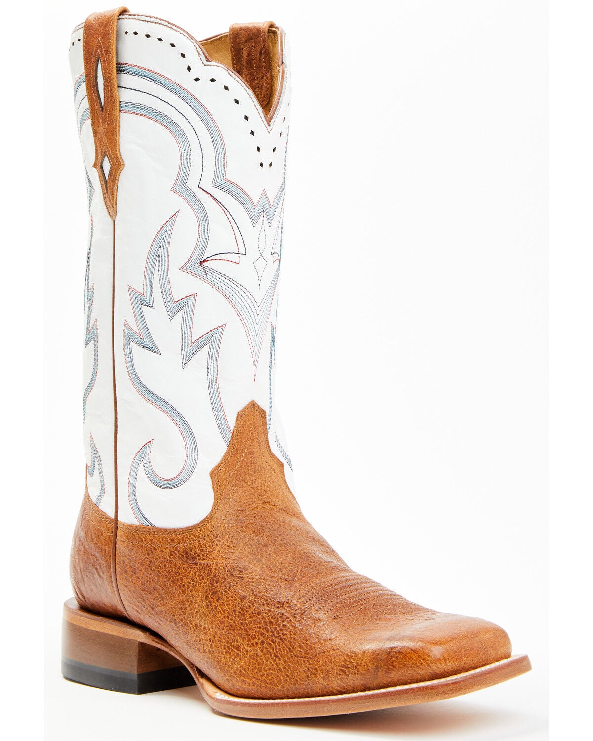 Cody James Men's Tomahawk Western Boots - Broad Square Toe, White, hi-res