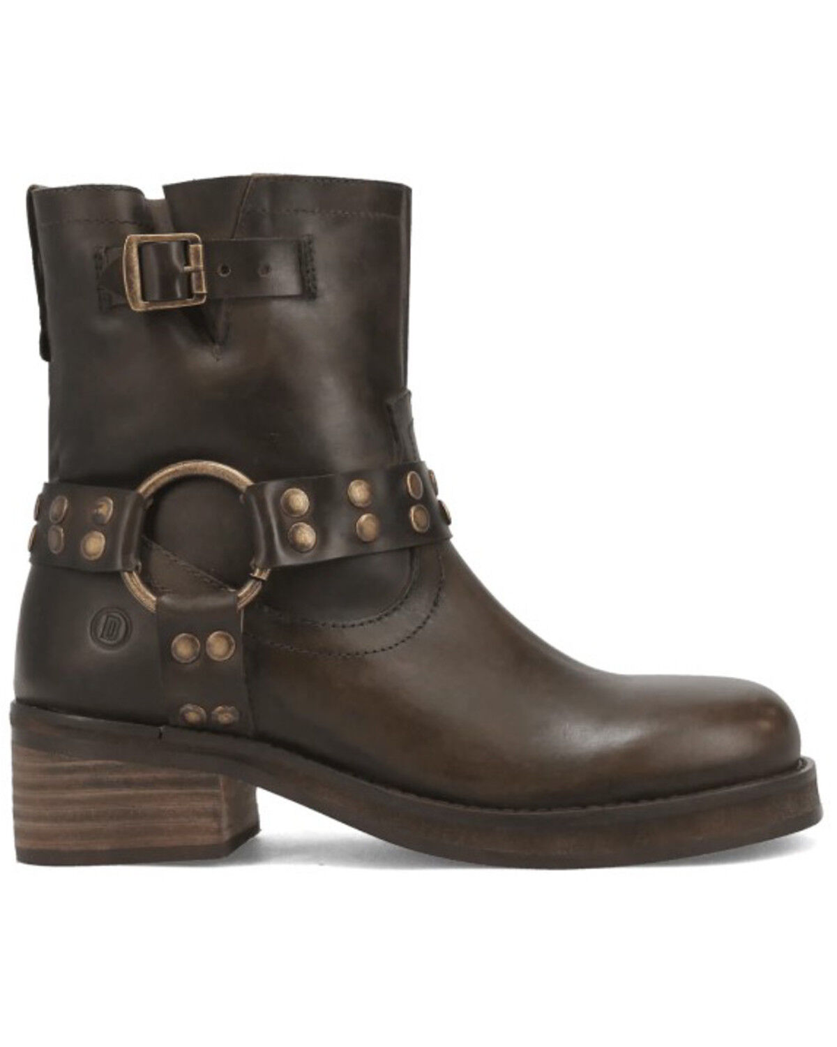 Image #2 - Dingo Women's Anarchy Harness Booties - Round Toe, Olive, hi-res