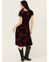 Image #4 - Idyllwind Women's Rosely Floral Print Lace Trim Midi Dress, Black, hi-res