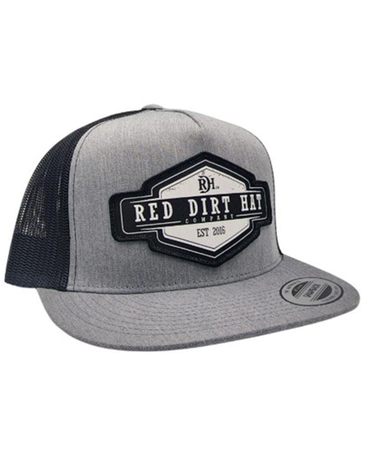 Image #1 - Red Dirt Hat Roughstock Logo Patch Ball Cap, Grey, hi-res