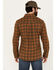 Image #4 - Brothers and Sons Men's Bell Everyday Plaid Print Long Sleeve Button Down Flannel Shirt, Rust Copper, hi-res