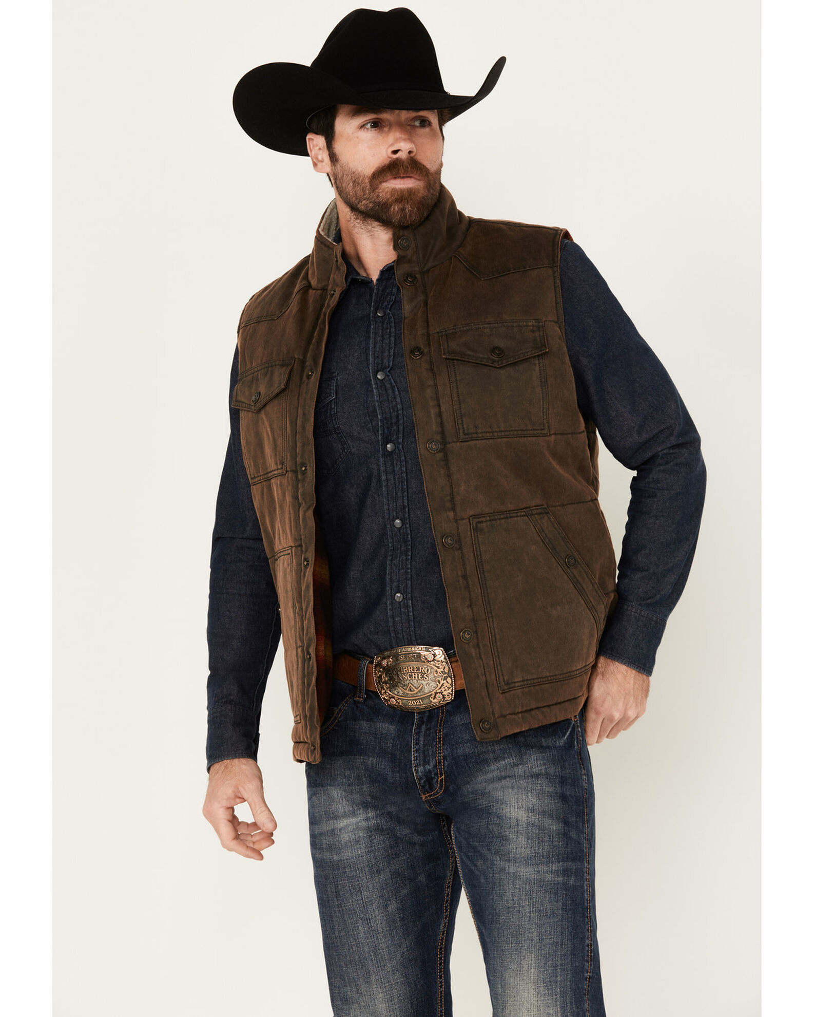 Cody James Men's Oil Slick Snap Vest