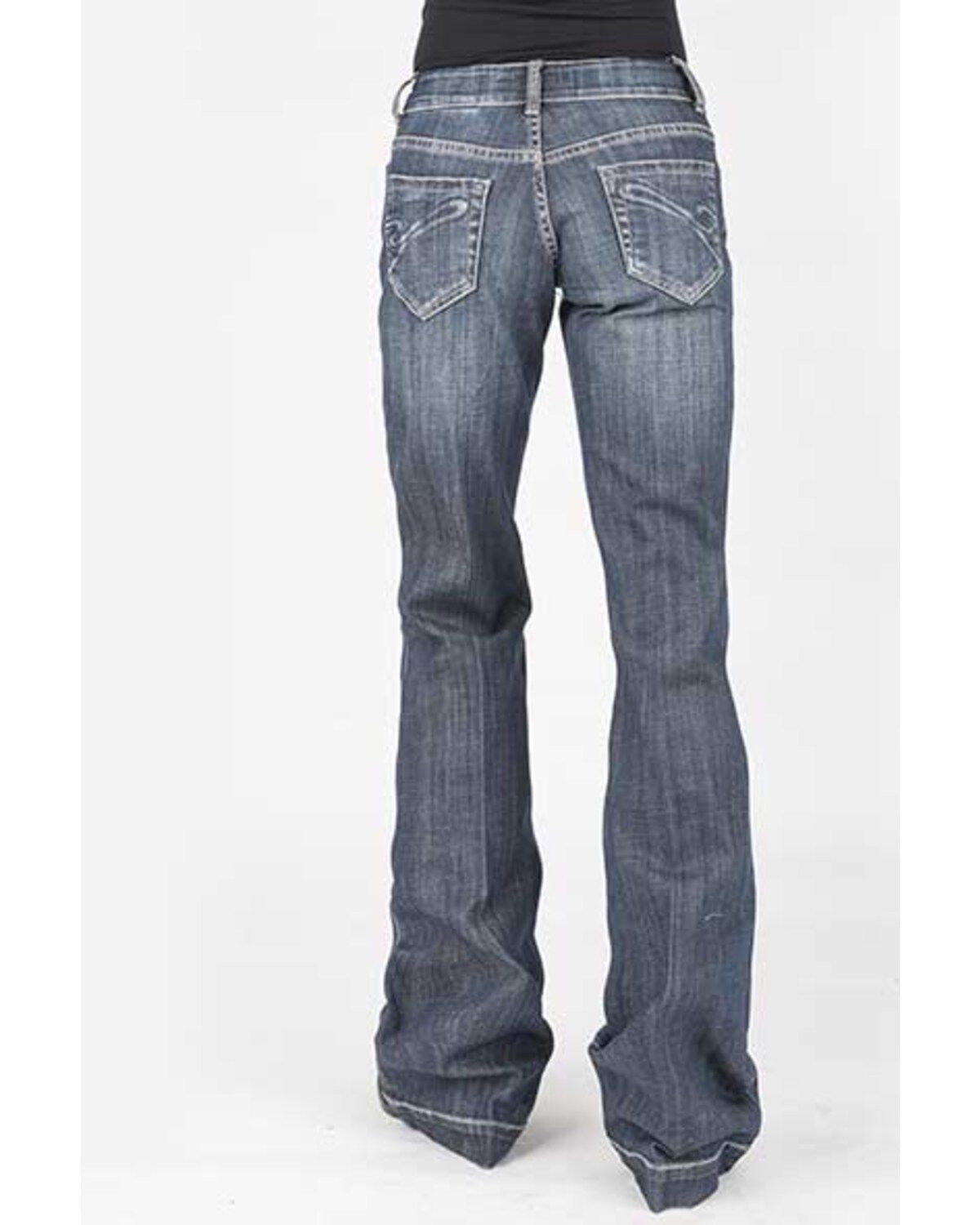 Image #1 - Stetson Women's 214 Medium Wash Trousers, , hi-res