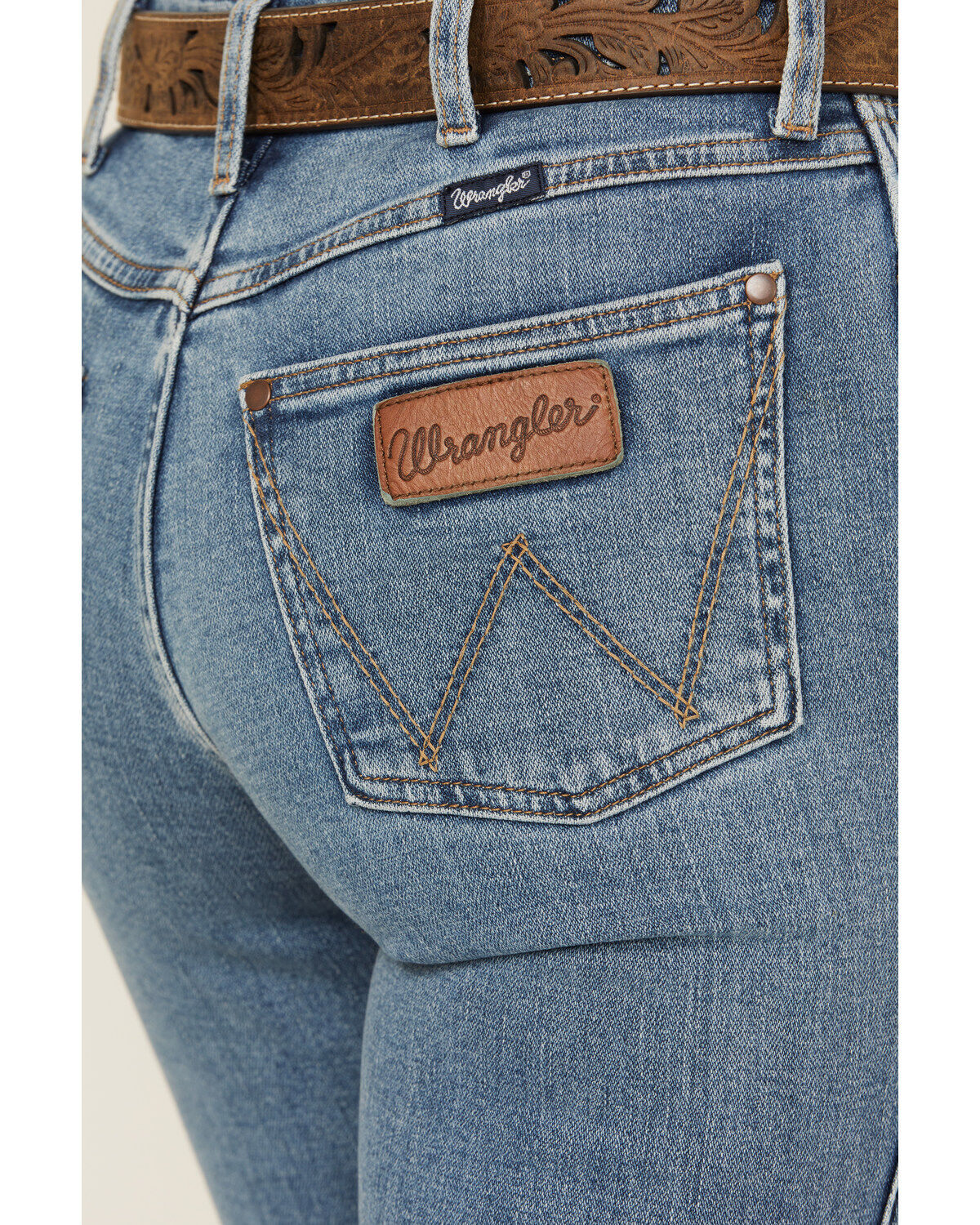 Image #4 - Wrangler Retro Women's Ember Medium Wash High Rise Bailey Bootcut Stretch Denim Jeans, Medium Wash, hi-res
