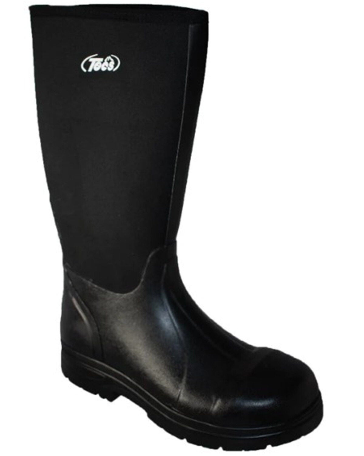 AdTec Men's 16" Cement Rubber Work Boots - Steel Toe, Black, hi-res
