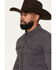 Image #2 - Rock & Roll Denim Men's TEK Geo Print Long Sleeve Snap Western Shirt, Black, hi-res