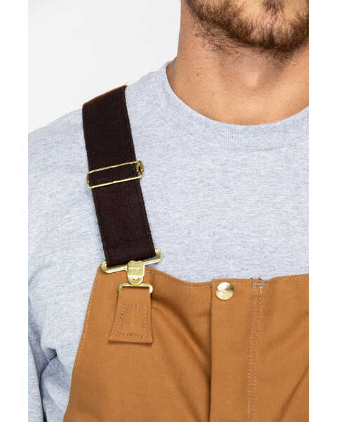 Carhartt Men's Duck Zip-To-Waist Quilt Lined Bib Overalls - 40x30 - Black