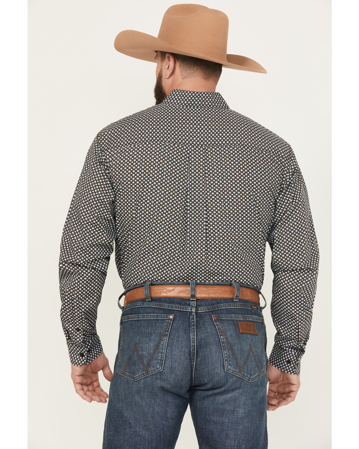 Image #4 - Cinch Men's Geo Print Long Sleeve Button-Down Western Shirt, Black, hi-res