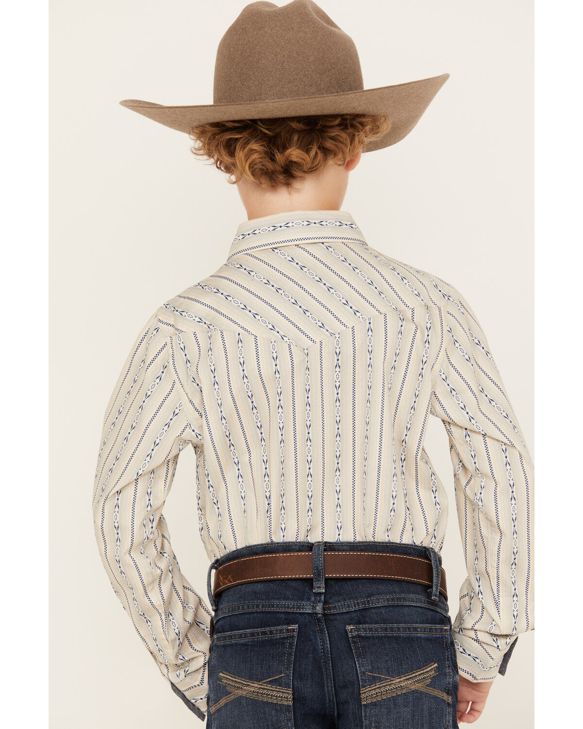 Image #4 - Cody James Boys' Striped Long Sleeve Snap Western Shirt, , hi-res