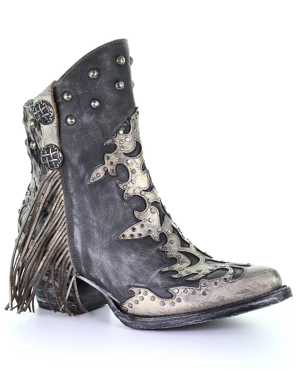 Image #1 - Corral Women's Metallic Overlay Fashion Booties - Round Toe, Multi, hi-res