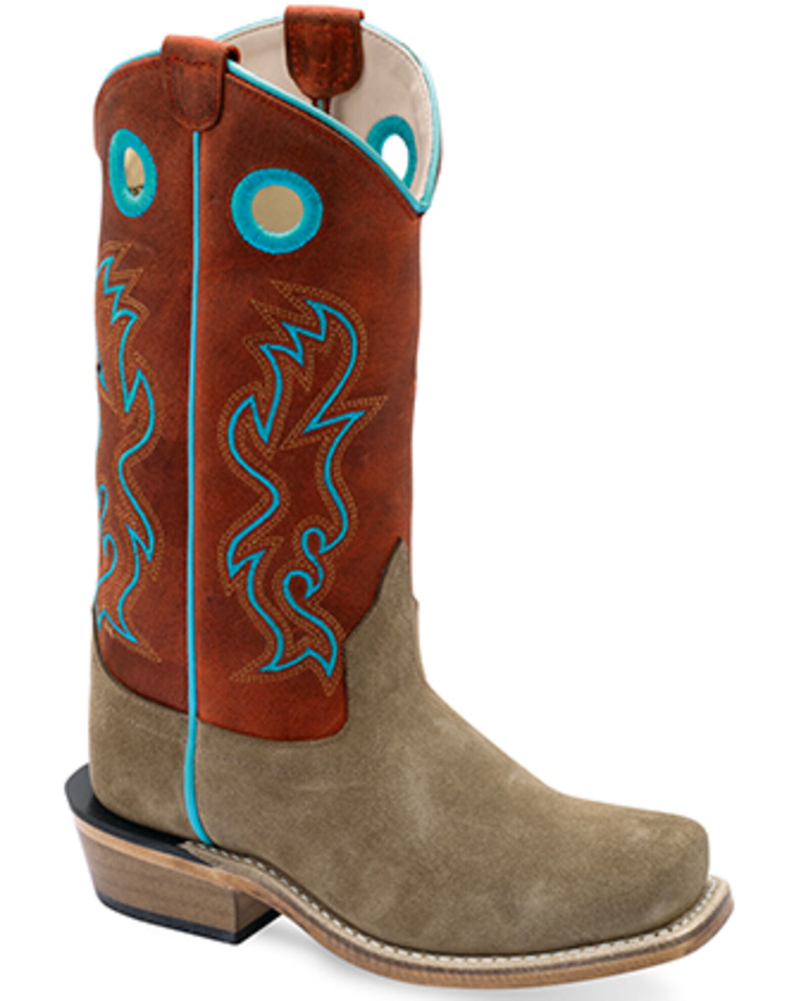 Old West Boys Suede Western Boots Square Toe Boot Barn