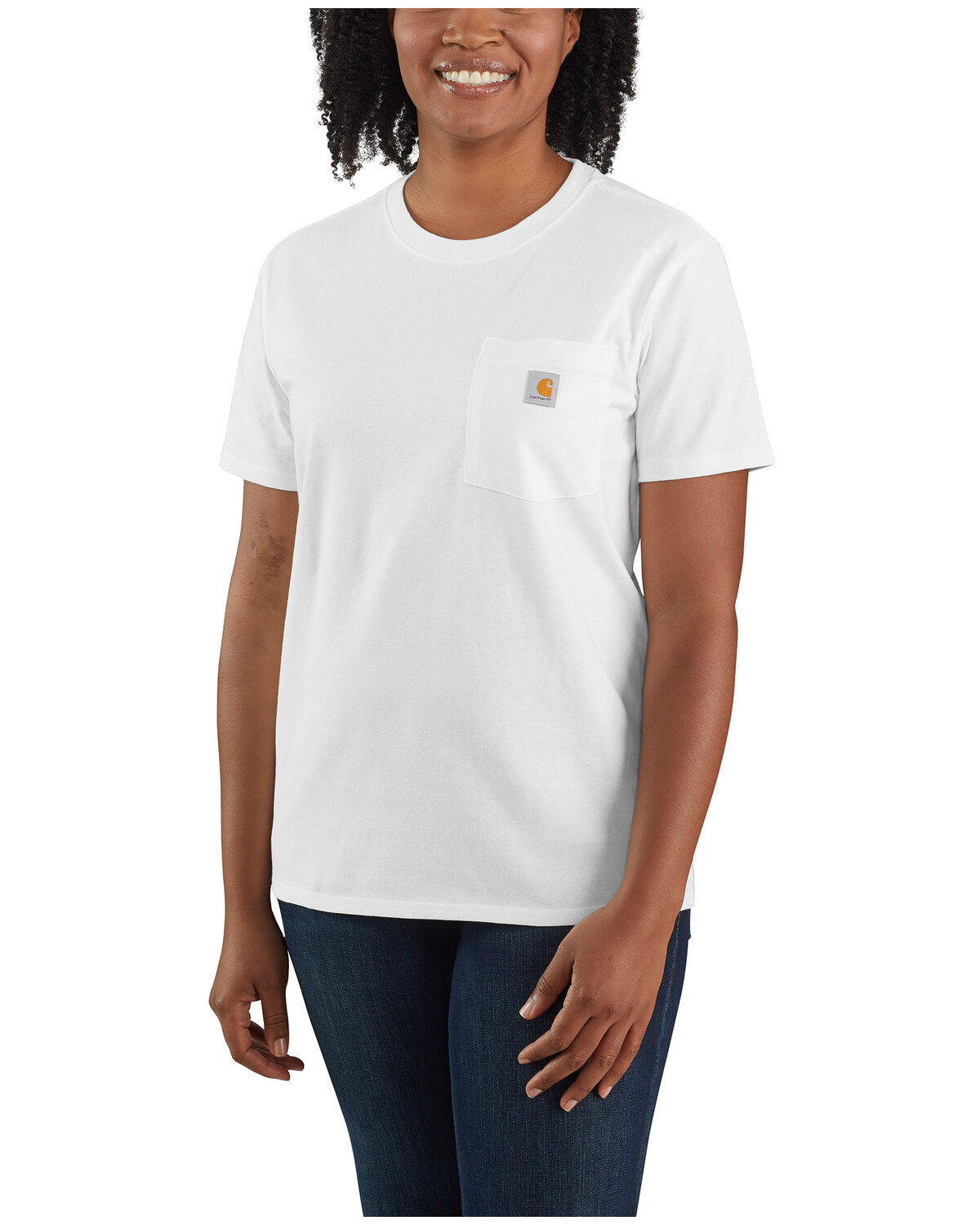 Image #1 - Carhartt Women's Solid Loose-Fit Heavyweight Work T-Shirt - Plus, White, hi-res