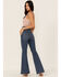 Lee Women's Fast Lane Vintage Modern High Rise Flare Jeans, Blue, hi-res