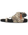 Image #3 - Dingo Women's Sage Brush Zebra Print Calf Hair Sandal, Black, hi-res