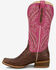 Image #3 - Tony Lama Women's Amber Exotic Ostrich Western Boots - Square Toe, Chocolate, hi-res