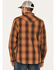 Moonshine Spirit Men's Gold Nugget Large Plaid Snap Western Shirt , Gold, hi-res